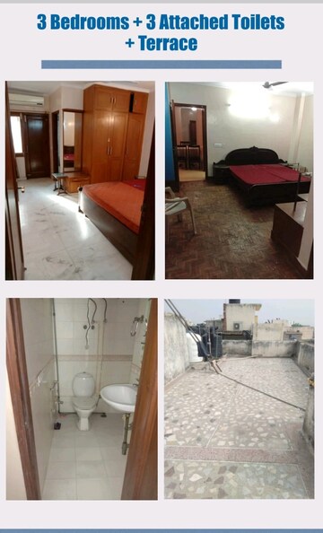 Bathroom in 3 BHK Builder Floor at Lajpat Nagar – for Rent