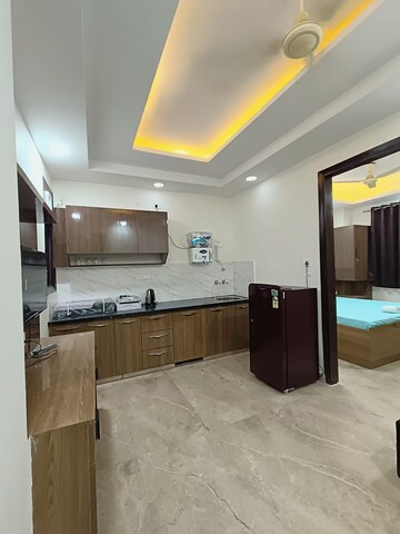 Kitchen in 1 BHK Builder Floor at Sushant Lok I – for Rent