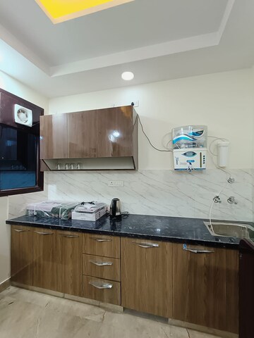 Kitchen in 1 BHK Builder Floor at Sushant Lok I – for Rent