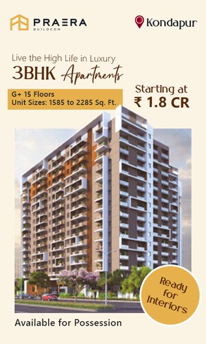 3 BHK Apartment For Sale in Kondapur