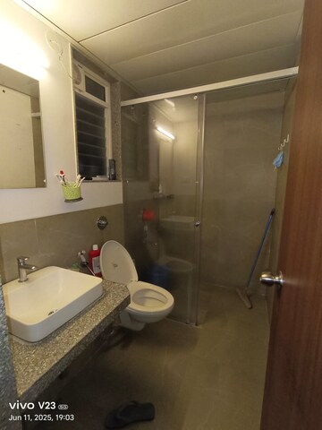 Bathroom in 3 BHK Apartment at Goel Ganga Acropolis, Baner – for Rent