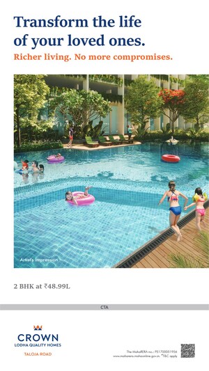 Swimming Pool in 2 BHK Apartment at Groupco Titanium, Taloja – for Sale