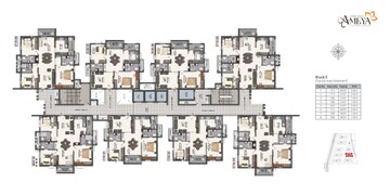 Floor Plan in 2 BHK Apartment at Aspire Spaces Ameya, Miyapur – for Sale