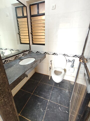 Bathroom in 2 BHK Apartment at K Raheja Heights, Malad East – for Rent