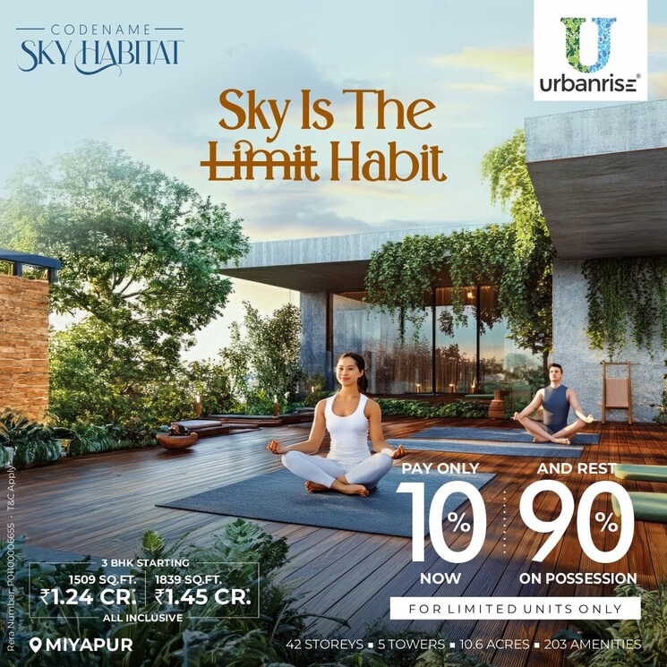 Exterior View, urbanrise-the-world-of-joy 3 Bedroom 1509 Sq.Ft. Apartment In Miyapur Hyderabad 8865219