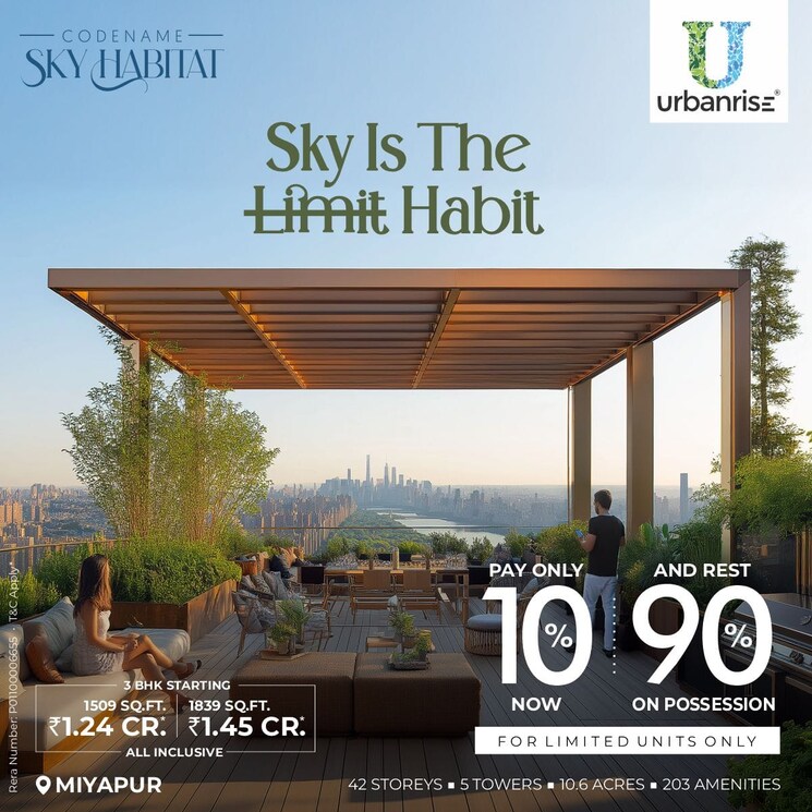 Exterior View, urbanrise-the-world-of-joy 3 Bedroom 1839 Sq.Ft. Apartment In Miyapur Hyderabad 8865227