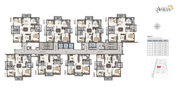 Floor Plan in 2.5 BHK Apartment at Aspire Spaces Ameya, Miyapur – for Sale