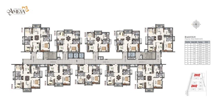Master Plan, aspire-spaces-ameya 2.5 Bedroom 1495 Sq.Ft. Apartment In Miyapur Hyderabad 8865281