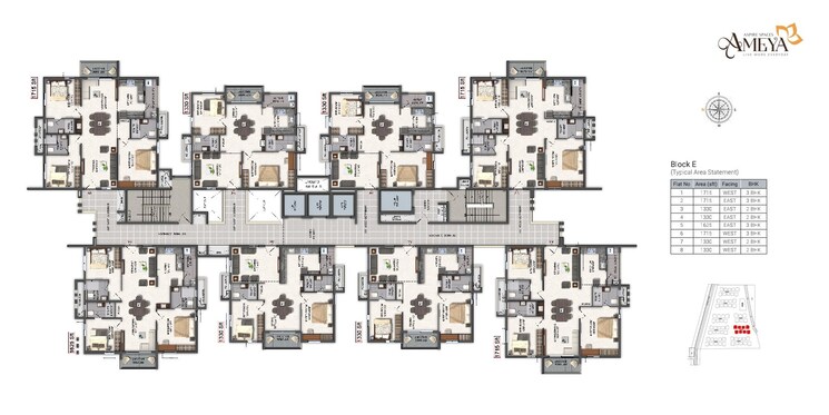 Floor Plan, aspire-spaces-ameya 3 Bedroom 1715 Sq.Ft. Apartment In Miyapur Hyderabad 8865294