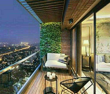 Balcony in 3 BHK Apartment at Oberoi Realty Esquire, Goregaon East – for Rent