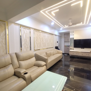 Living Room in 3 BHK Apartment at Mantra 29 Gold Coast, Vidyanagar – for Sale