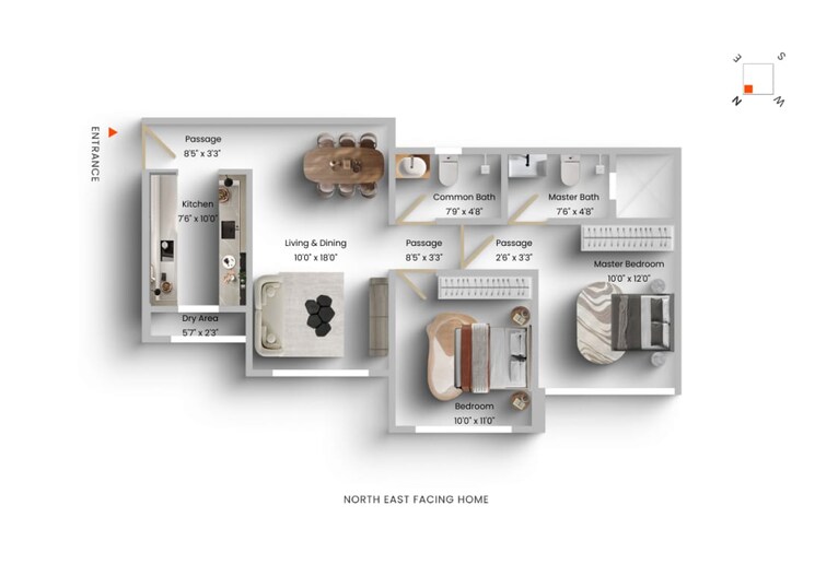 Floor Plan, raj-infinia 2 Bedroom 1090 Sq.Ft. Apartment In Malad West Mumbai 8865590