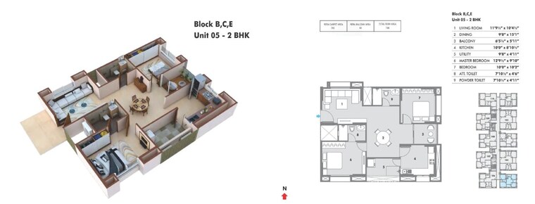 Floor Plan, pacifica-hillcrest-phase-2 2 Bedroom 1355 Sq.Ft. Apartment In Gachibowli Hyderabad 8865594