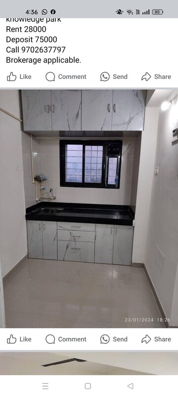 Kitchen in 1 RK Apartment at Romell Diva, Malad West – for Rent