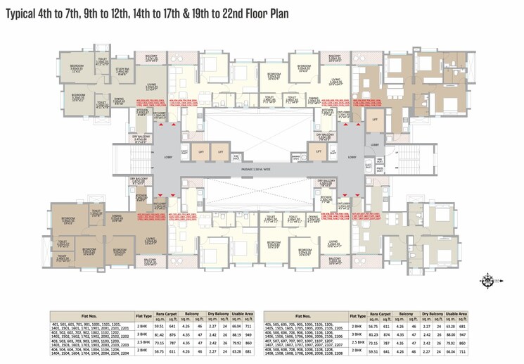 Floor Plan, little-earth-apartments 2 Bedroom 711 Sq.Ft. Apartment In Mamurdi Pune 8866002