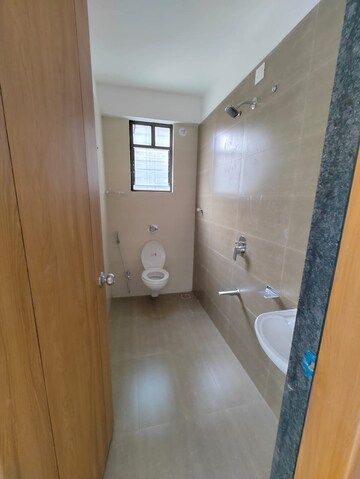 Bathroom in 3 BHK Apartment at Swaraaj Heights, Punawale – for Rent