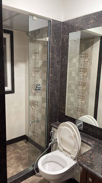 Bathroom in 1 BHK Apartment at Rizvi Cedar, Malad East – for Rent