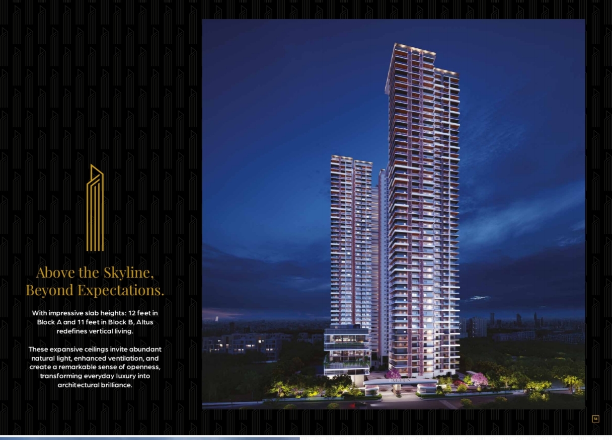 3 BHK + Pooja Room 1750 Sq.Ft. Apartment in Hallmark Altus