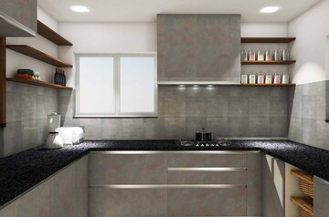 Kitchen in 2 BHK Apartment at Rajapushpa Atria, Gachibowli – for Rent