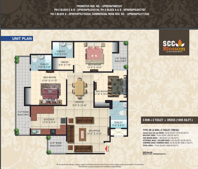 3.5 BHK Apartment For Sale in SCC Blossom