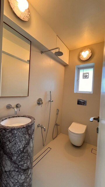 Bathroom in 3 BHK Apartment at Mehrdad CHS, Cuffe Parade – for Rent