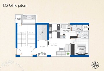 Floor Plan in 2 BHK Apartment at Matunga West – for Sale