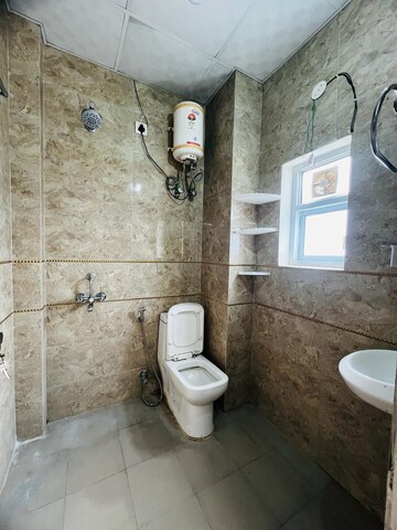 Bathroom in 1 RK Builder Floor at Sushant Lok I – for Rent