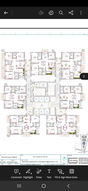 Floor Plan in 3 BHK Apartment at Team 4 Nyla, Miyapur – for Sale