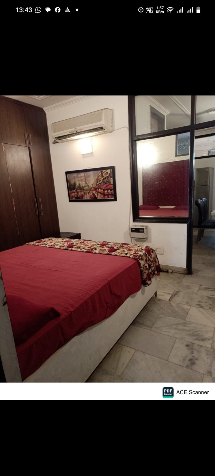Bedroom, lajpat nagar ii 2 Bedroom 1200 Sq.Ft. Builder Floor In Lajpat Nagar ii Delhi 8867599