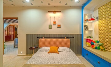 Bedroom in 3 BHK Apartment at Cybercity Rainbow Vistas Rock Gardens, Hi Tech City – for Rent