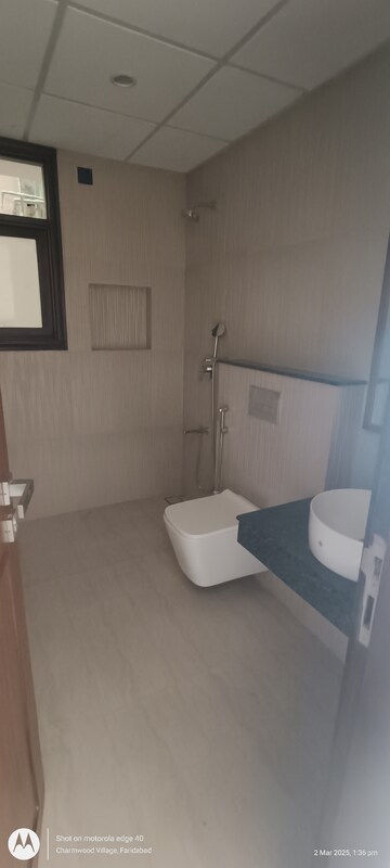 Bathroom in 4 BHK Apartment at Eros Edenwood Towers, Lakkarpur – for Sale