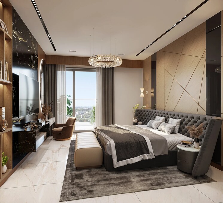 Bedroom, urban-the-zirk 3 Bedroom 1990 Sq.Ft. Apartment In Nabha Zirakpur 8867836