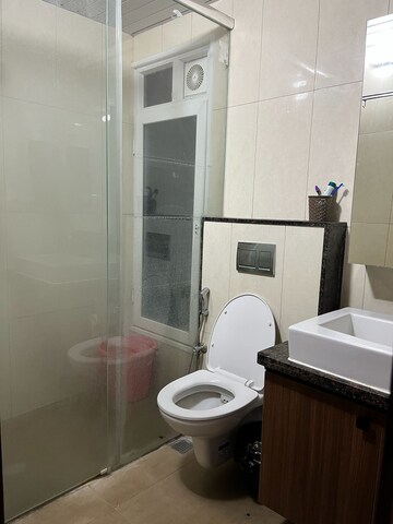 Bathroom in 3 BHK Apartment at L&T Raintree Boulevard Phase 2, Hebbal – for Rent