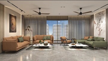 Living Room in 4 BHK Apartment at Vesu – for Sale