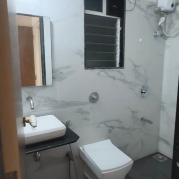 Bathroom in 1 BHK Apartment at Haware Amara, Vikhroli East – for Rent
