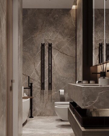 Bathroom in 4 BHK Builder Floor at Safdarjung Enclave – for Rent