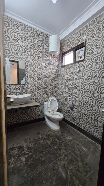 Bathroom in 3 BHK Apartment at Madhur Apartment, Paschim Vihar – for Rent