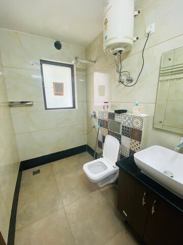 Bathroom in 3 BHK Apartment at Navbharat Apartments, Paschim Vihar – for Rent