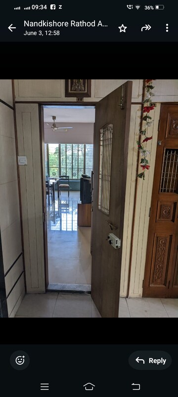 Balcony in 1 BHK Apartment at Raj Residency Kasarvadavali, Kasarvadavali – for Rent