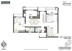 Floor Plan in 3.5 BHK Penthouse at Indiabulls Greens, New Panvel – for Sale
