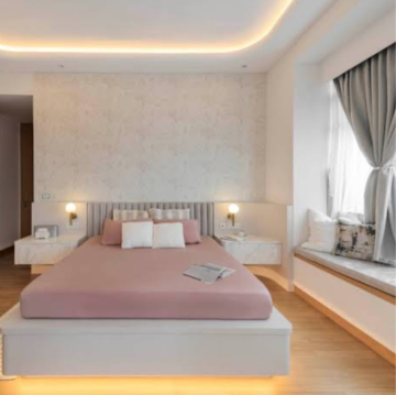 Bedroom in 3 BHK Apartment at Central Park Flower Valley Aqua Front Towers, Sohna Sector 33 – for Rent