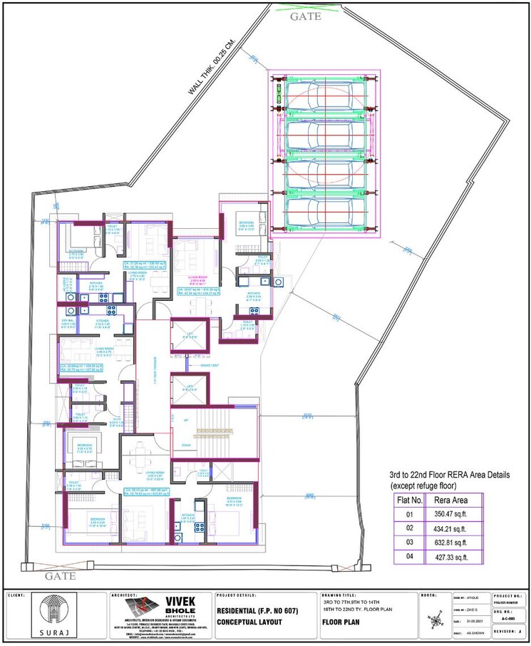 Floor Plan, suraj-eterna 1 Bedroom 434 Sq.Ft. Apartment In Mahim West Mumbai 8874466
