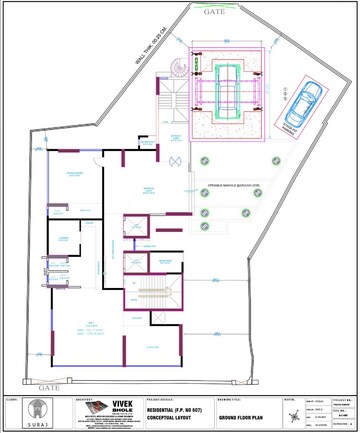 Floor Plan in 2 BHK Apartment at Suraj Eterna, Mahim West – for Sale