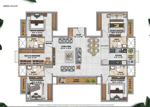 Floor Plan in 4 BHK Apartment at Oyster Nature Vista, Dwarli Gaon – for Sale