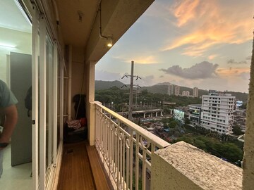 Balcony in 1 BHK Apartment at Lalani Residency, Kavesar – for Rent