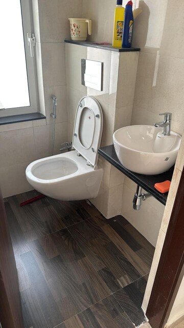 Bathroom in 1 BHK Apartment at Omkar Signet, Malad East – for Rent