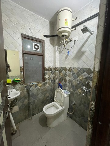 Bathroom in 1 RK Builder Floor at Sushant Lok I – for Rent