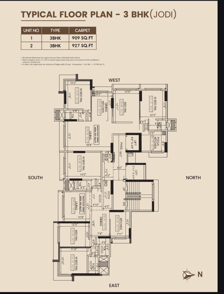 Floor Plan, shree-ganesh-residency-ghatkopar-east 2 Bedroom 707 Sq.Ft. Apartment In Ghatkopar East Mumbai 8876070