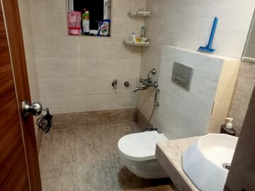 Bathroom in 1 BHK Apartment at Salasar Woods, Mira Road – for Rent