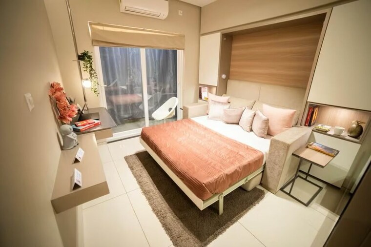 Master Bedroom, provident-palmvista 1 Bedroom 395 Sq.Ft. Apartment In Daighar Gaon Thane 8878516